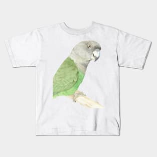 brown-headed parrot watercolor portrait Kids T-Shirt